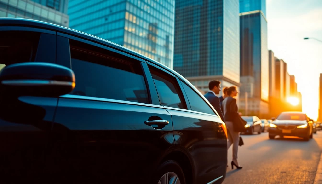 Explore Chauffeur Services near me with a professional chauffeur in a luxury sedan.