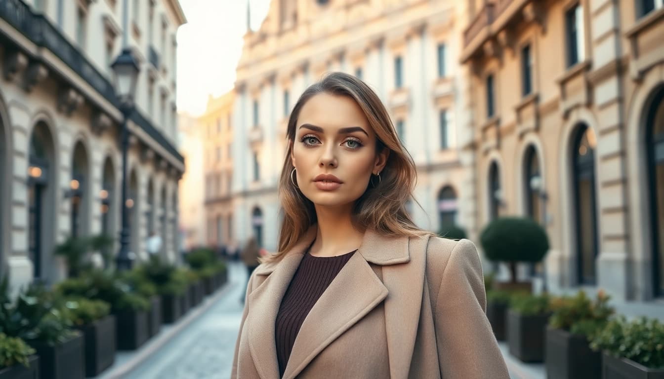 Book fotografico modelle in un affascinante contesto urbano di Milano.