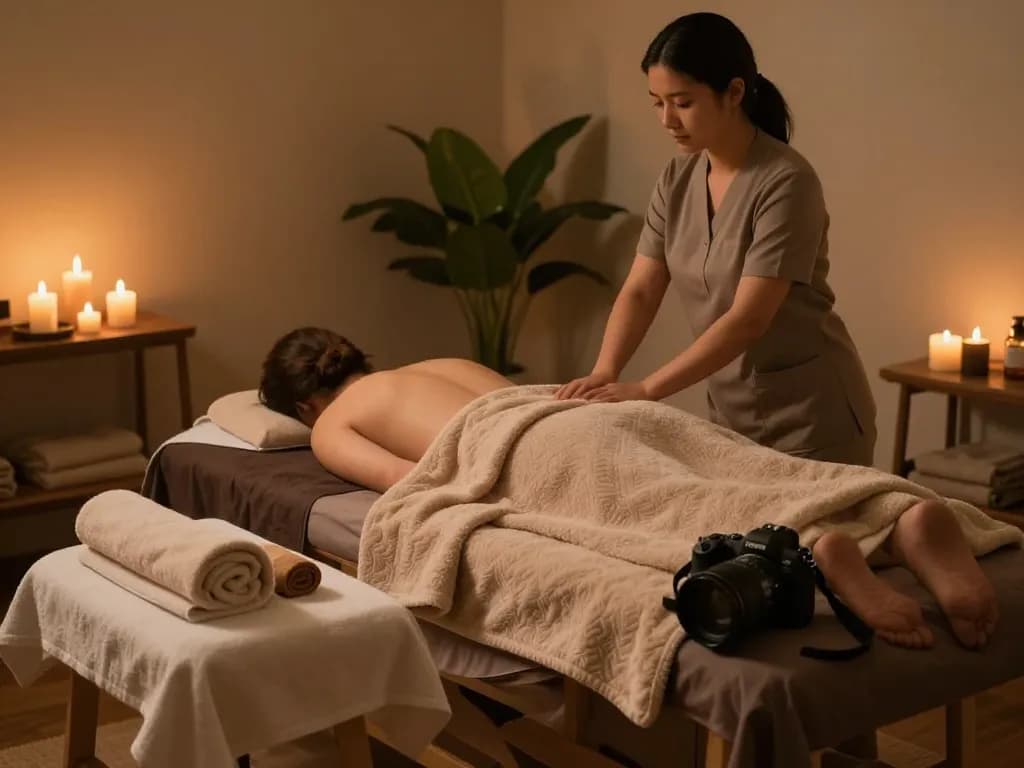 Relaxing treatment space at https://www.makangs.com/ featuring Swedish massage setup with soothing ambiance.