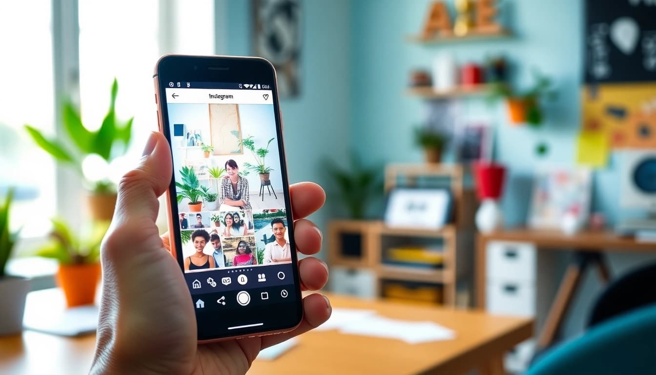 Learn to monetize Instagram stories link with a professional in a creative workspace.