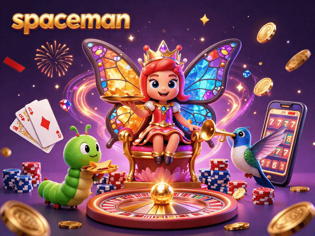Spaceman welcomes players to an exciting casino scene with vibrant characters and gleaming jackpots.