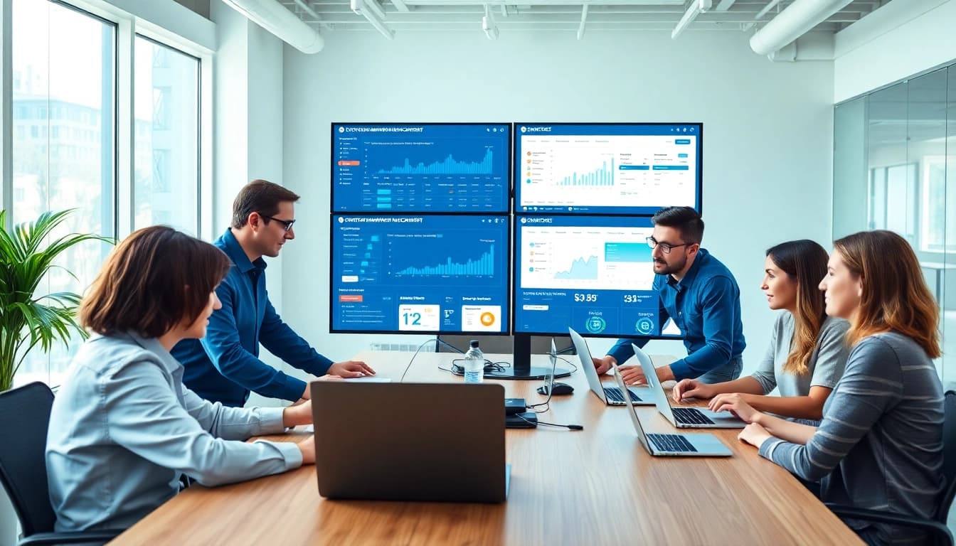 Website maintenance team analyzing Từ khoá phụ for effective digital marketing