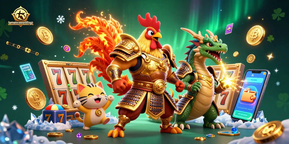 Experience thrilling moments at lamatracamexicangrilltogo with a dynamic casino-themed illustration showcasing digital coins and vibrant characters.