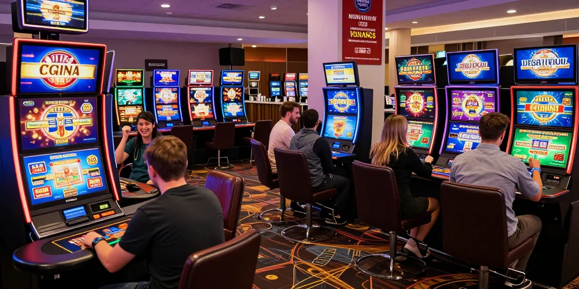 Exciting gaming experience at a non Gamstop casino, showcasing vibrant atmosphere and diverse players at https://oadbyremembers.org.uk