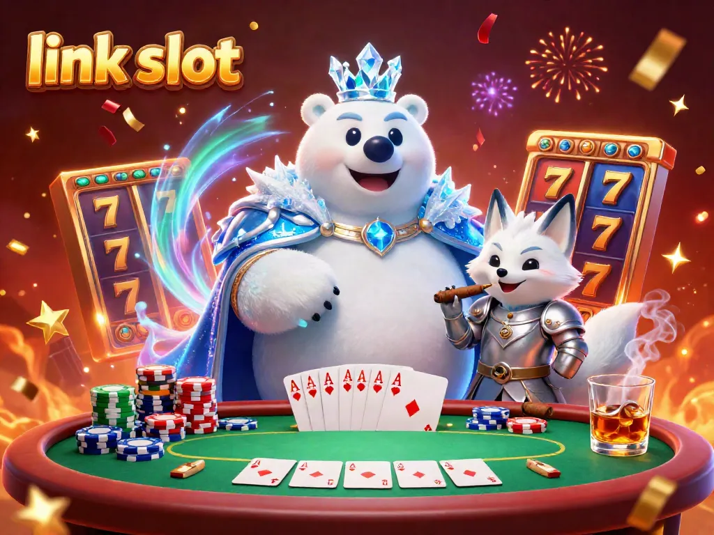 Permainan slot di GWP168 dengan karakter beruang kutub dan rubah berseni di desain 3D.