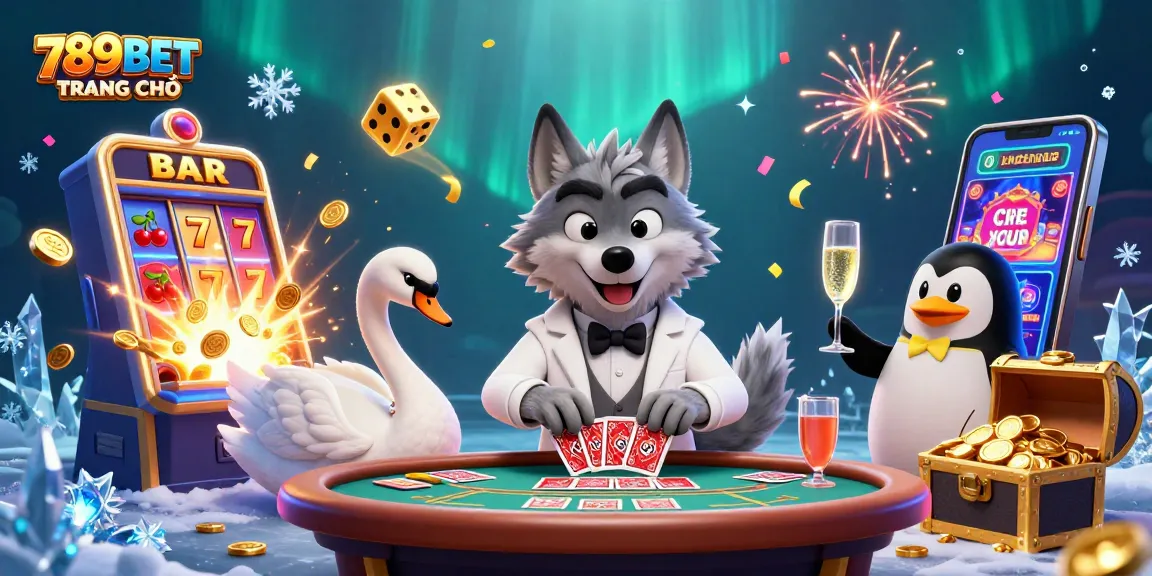 Engage in elite gaming with 789BET TRANG CHỦ in a vivid casino scene showcasing action and celebration.