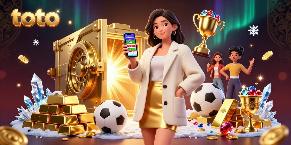 Engage with toto sports betting using a smartphone in a vibrant casino illustration.