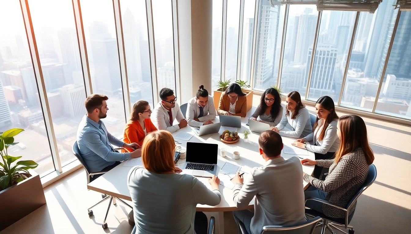 Encourage free job post chicago opportunities in a vibrant office setting with diverse professionals collaborating.