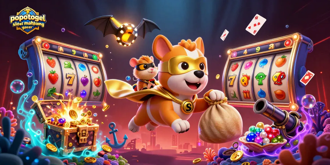 Experience thrilling gameplay with popotogel bandar slot mahjong gacor featuring vibrant slot reels and dynamic characters.