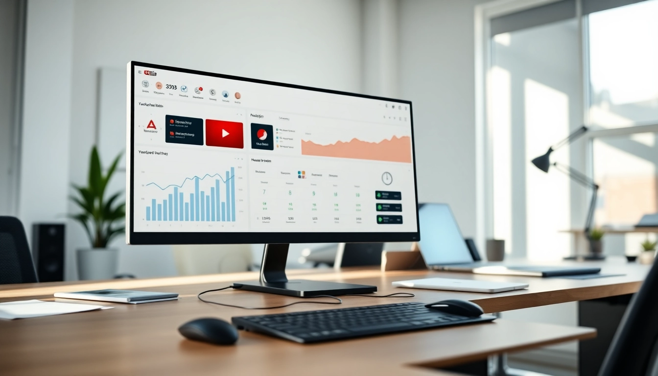 Optimize your youtube smm panel with analytics and marketing material in a professional workspace.