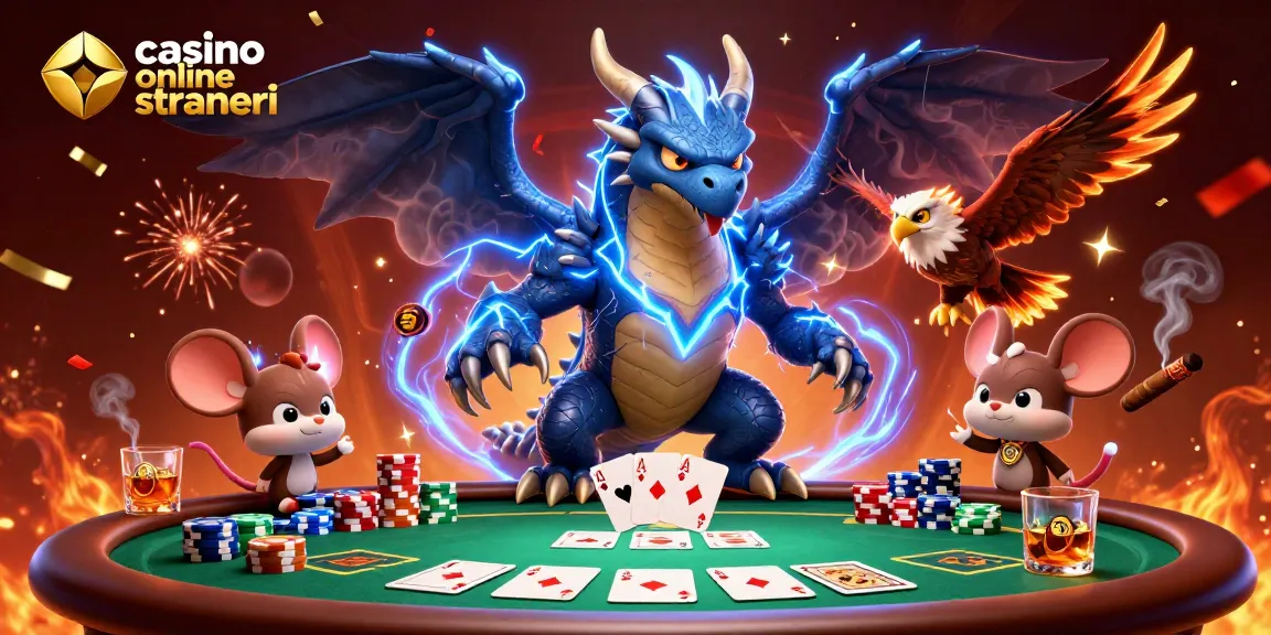Interagisci con i casino online stranieri caratterizzati da una scena dinamica di personaggi e elementi del poker.