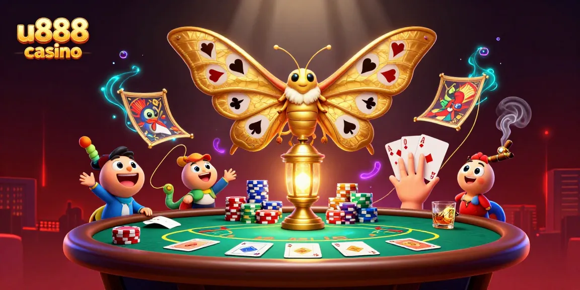 Join the excitement at u888 casino with a 3D scene showcasing vibrant poker action and stunning graphics.