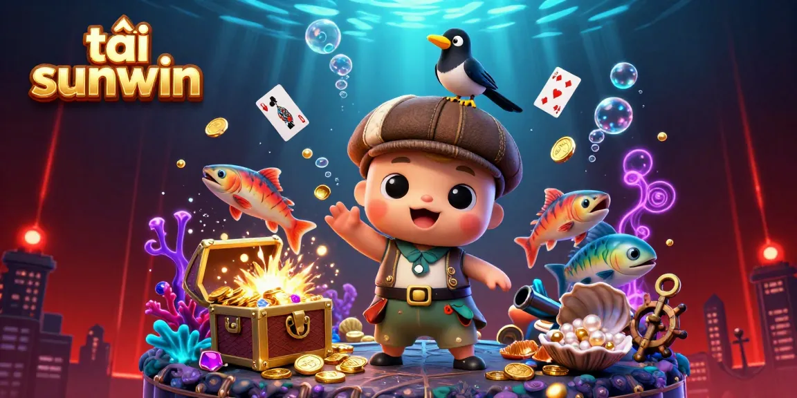 Engage in thrilling gameplay with tải sunwin, featuring festive casino characters in a rich underwater atmosphere.
