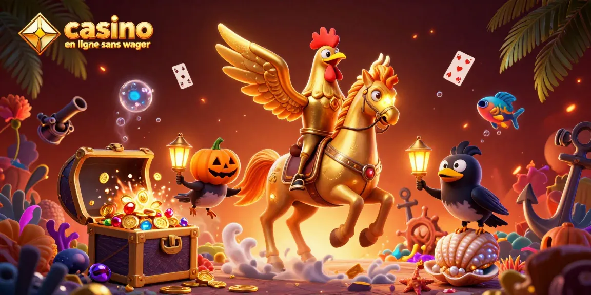 Visualisez un casino en ligne sans wager avec des personnages fantastiques et des jeux éclatants.
