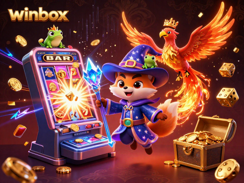 Spin to win at Winbox with vibrant 3D casino magic, featuring games and excitement!