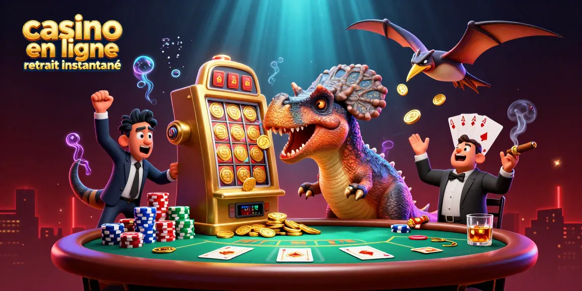 Accédez aux gains rapides avec casino en ligne retrait instantané, grâce à l'illustration dynamique de la machine à sous.