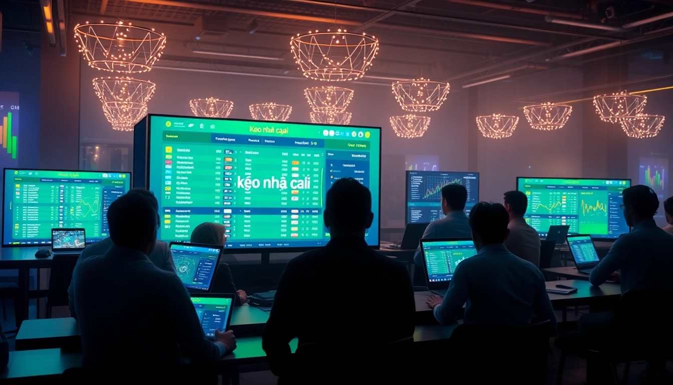 Kèo nhà cái betting interface showcasing live football odds and user engagement.