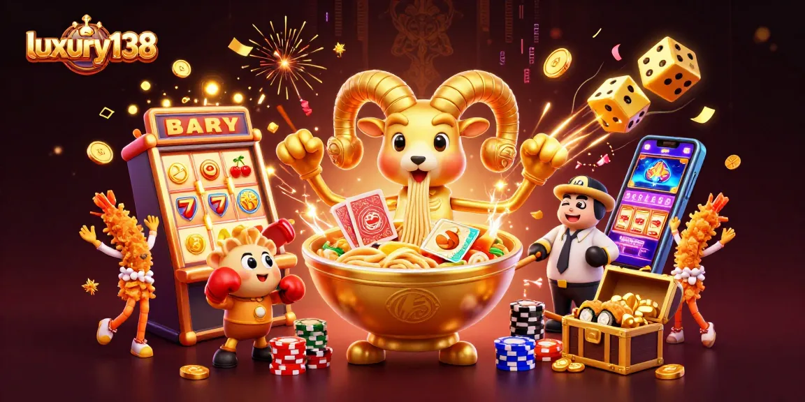 Play luck with luxury138 slots featuring vibrant characters and jackpot moments in an electric scene.