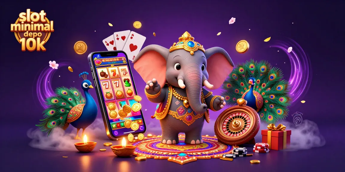 Menangkan jackpot dengan slot minimal depo 10k pada ilustrasi kasino yang kaya detail.