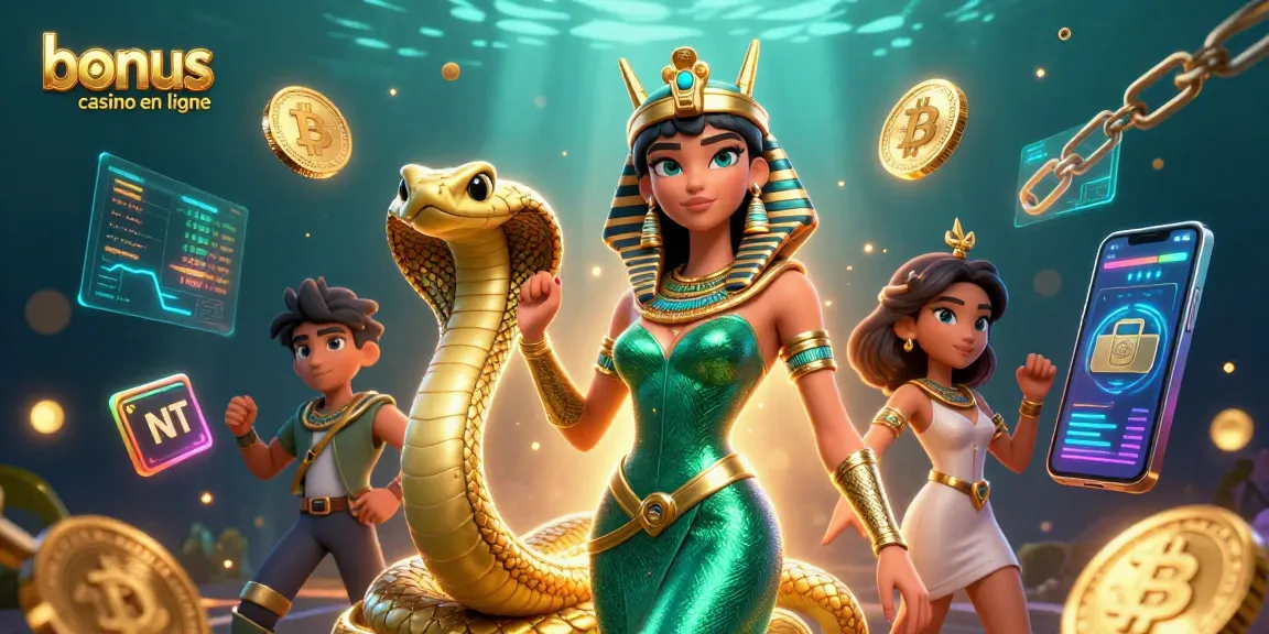 Vivez l'excitation du bonus de casino en ligne à travers une scène 3D époustouflante mettant en vedette une femme magique et des cryptomonnaies vibrantes.