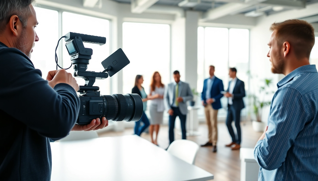 Capture vibrant scenes with a professional oronto video production company in a modern office setting.