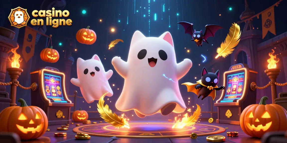 Jouez dans un casino en ligne avec un chat fantôme et un vampire, plongés dans un univers fantastique.