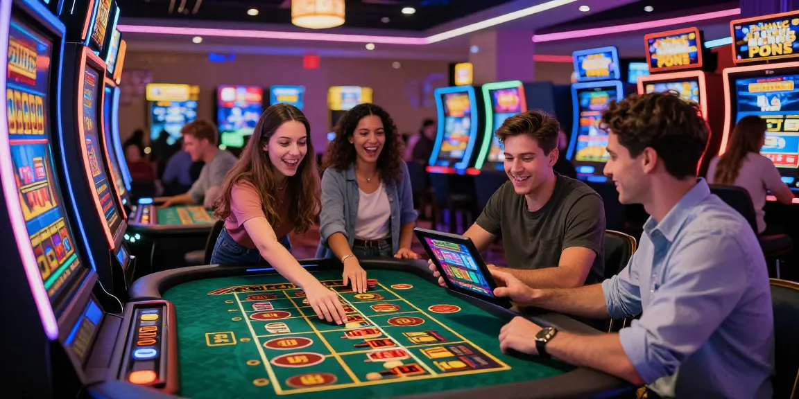 Players enjoying a dynamic online gaming experience at https://mhfe.org.uk credit card casinos, vibrant and lively atmosphere.
