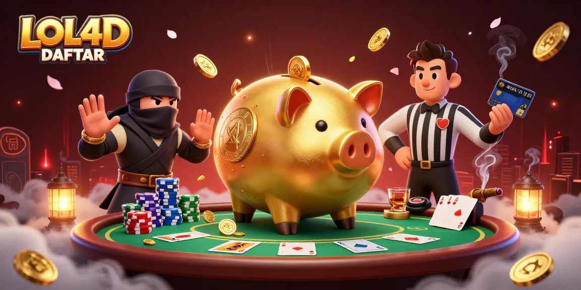 LOL4D DAFTAR menunjukkan karakter unik dalam ilustrasi kasino 3D yang dinamis dan meriah.