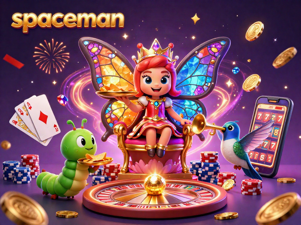 Spaceman welcomes players to an exciting casino scene with vibrant characters and gleaming jackpots.