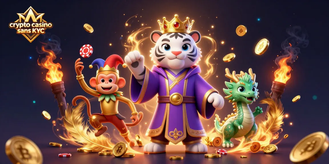 Jouer dans un crypto casino sans KYC en toute confiance avec des personnages en 3D.