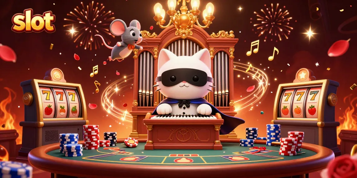 Spin vibrant slot reels with a phantom cat in a thrilling casino scene.