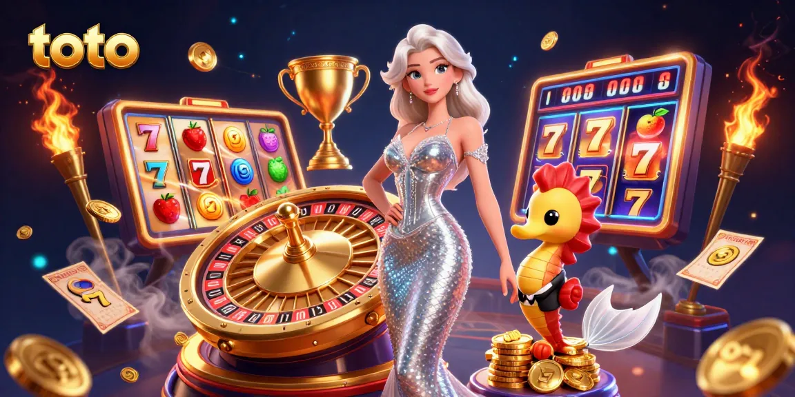 Engage with toto through a vibrant casino scene featuring dynamic slots, a stunning character, and playful elements.