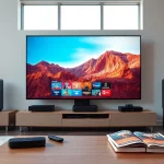 Experience seamless entertainment with iron iptv showcased in a modern living room setting.