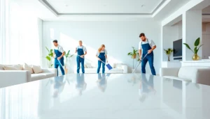 Highlighting effective cleaning service techniques in a bright home environment.