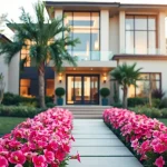 Explore Real Estate through a professional agent presenting a stunning luxury home.