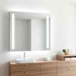 Stunning sonni Spiegelschrank mit integrierter LED-Beleuchtung in modernem Badezimmer.