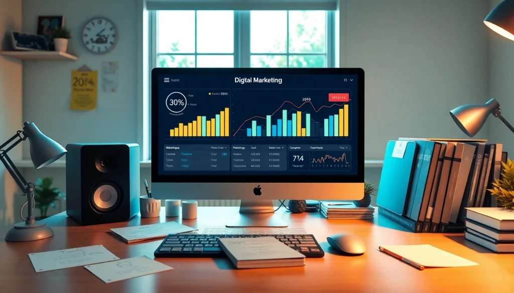 Boost engagement with the best smm panel in a vibrant digital marketing workspace.