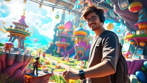 Engaging scene depicting Freedom X in a vibrant digital game environment with dynamic characters.