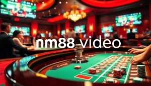 Players engaging at the roulette table in mm88 video casino scene filled with vibrant colors and chips.