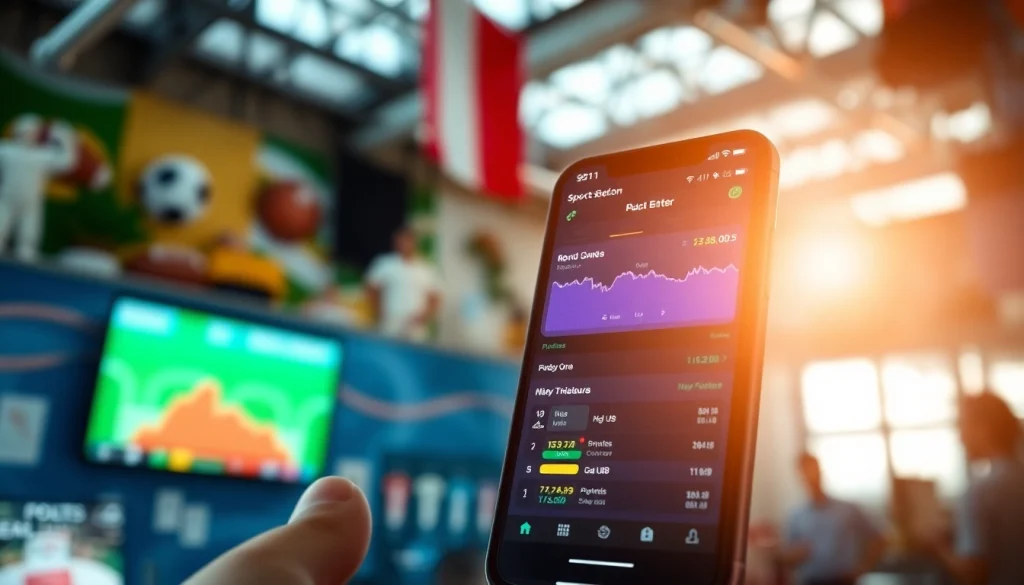 Engaging display of sports betting apps India on a smartphone showcasing exciting betting options.