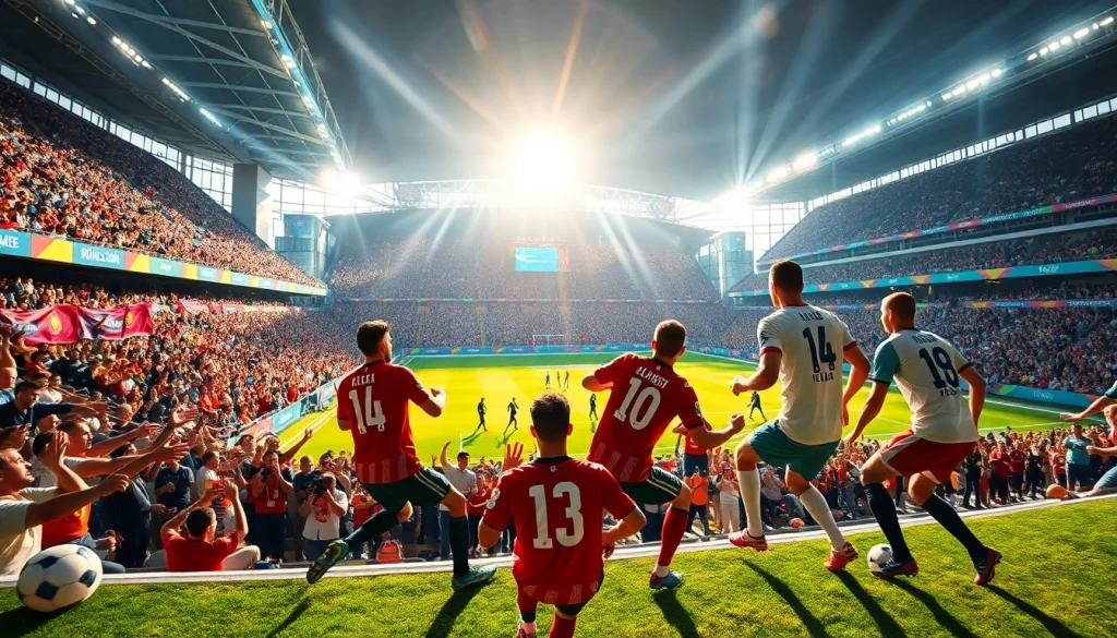 스포츠중계 생중계 중인 축구 경기의 흥미진진한 장면입니다.