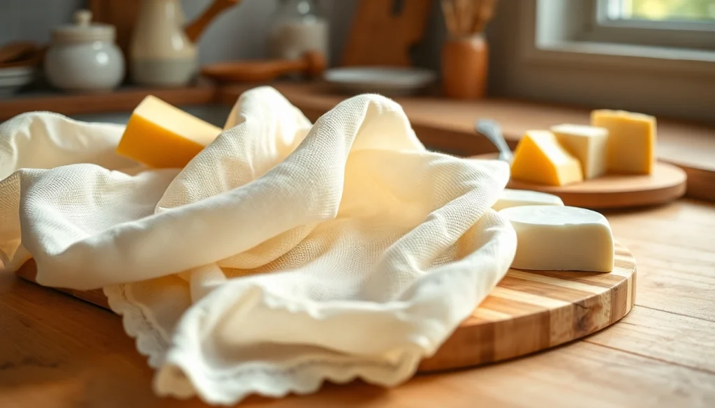 Kaasdoek als belangrijk keukentextiel in een sfeervolle keuken setting