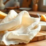 Kaasdoek als belangrijk keukentextiel in een sfeervolle keuken setting