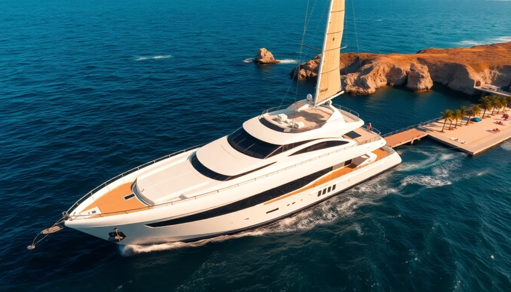 Experience Yacht rental Cabo prices with a luxurious yacht in a stunning ocean setting.