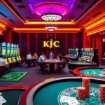KJC AC 3 immersive casino experience with thrilling tables, dice, and slot machines.