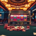 Engaging gambling scene featuring 상품권신용카드 options with vibrant poker chips and slot machines.
