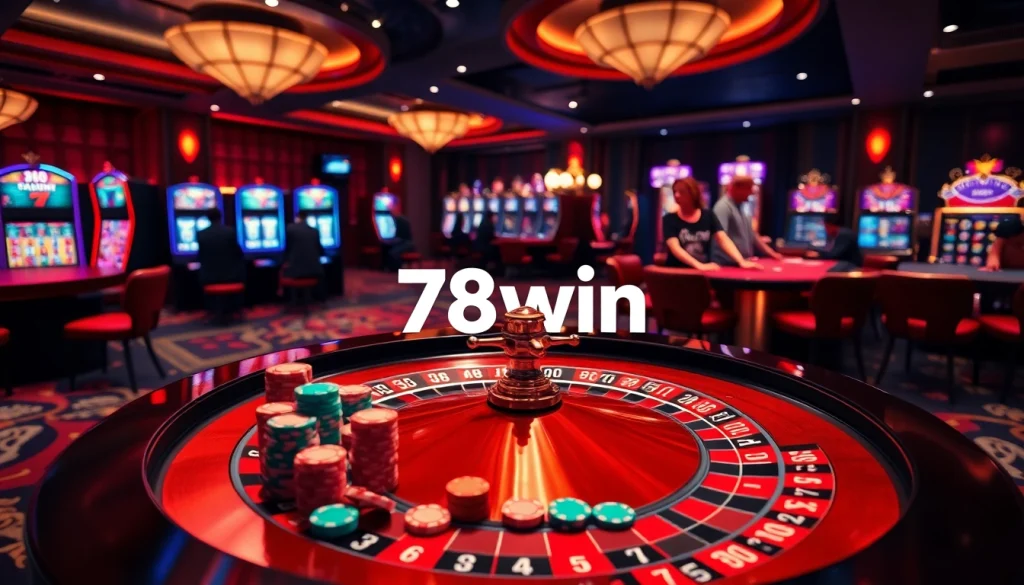 Experience the thrill of 78win casino as players enjoy poker, slots, and roulette.