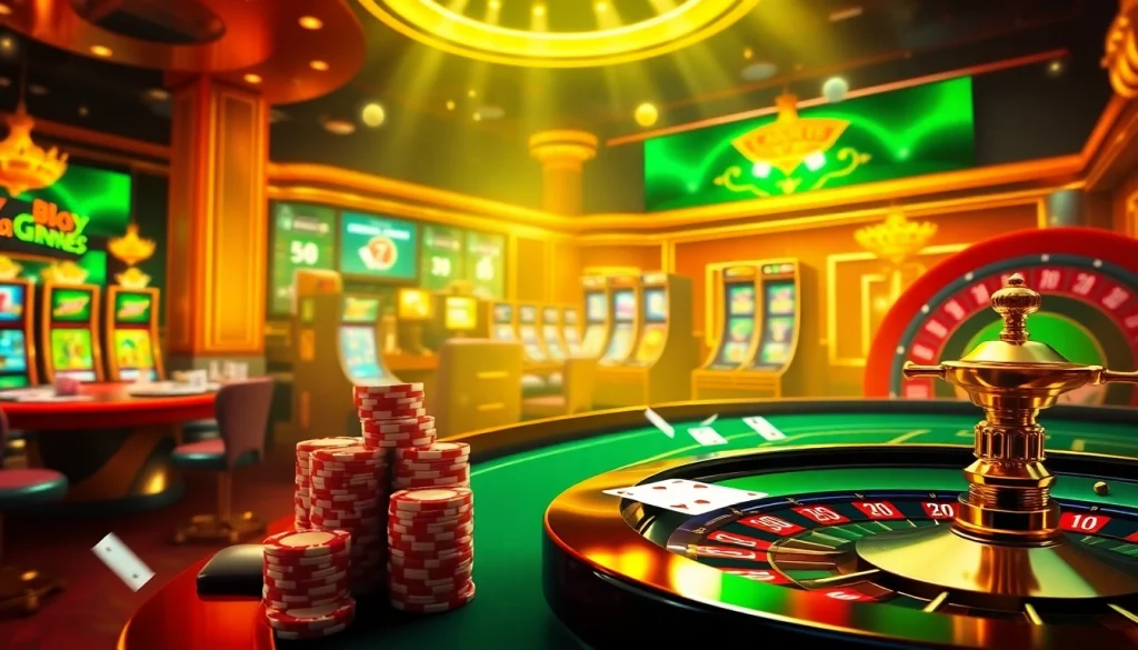 Experience thrilling gaming moments at https://f168.today/ featuring poker, slots, and roulette in a luxurious casino atmosphere.