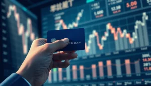 카드깡의 개념을 묘사한 금융 거래 장면의 일러스트레이션입니다.