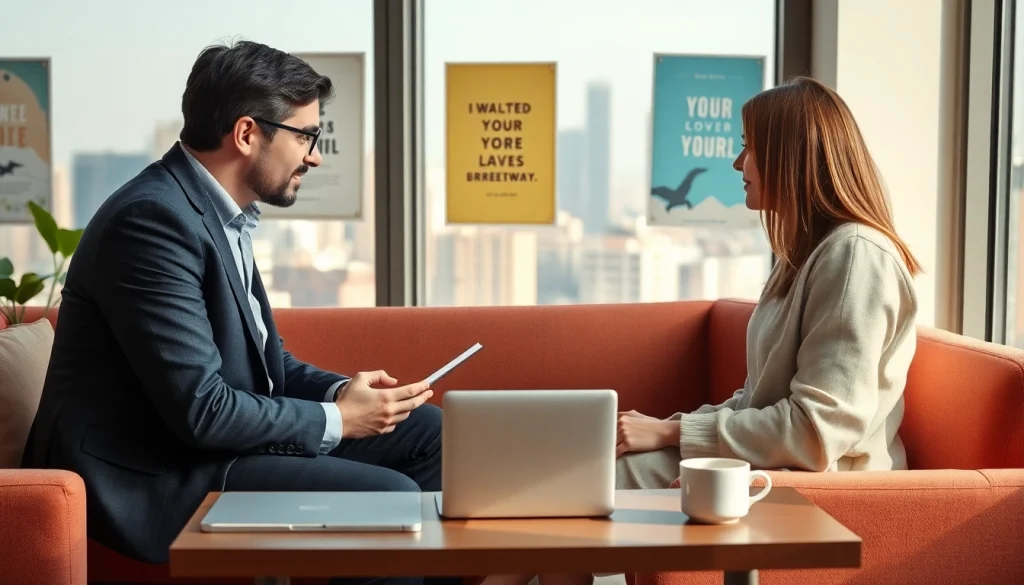 Engaging career coaching Gaithersburg, MD session showcasing a professional coach assisting a client.